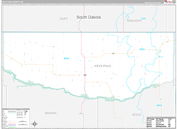 Keya Paha County Wall Map Premium Style 2026